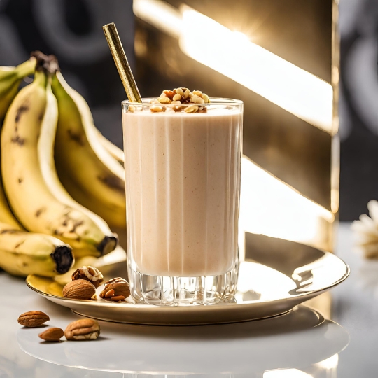 Koktajl Proteinowy Z Bananem I Orzechami