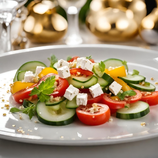 Sałatka Z Warzywami I Serem Feta
