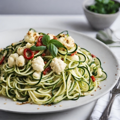 Spaghetti Z Cukinii Z Kalafiorem I Peperoncino