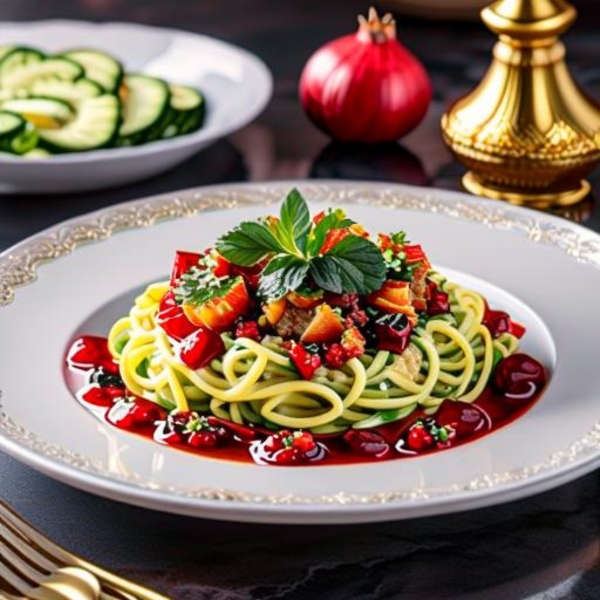 Spaghetti Z Cukinni Z Indykiem W Sosie Pomidorowym